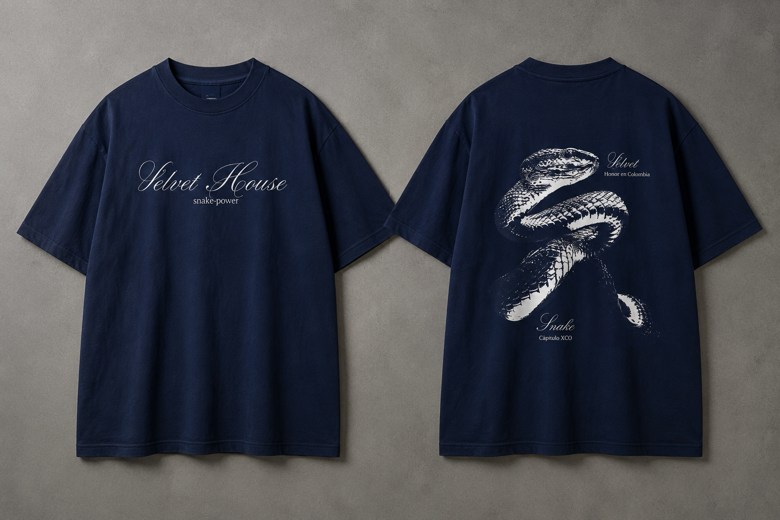 Camiseta Azul Oversize