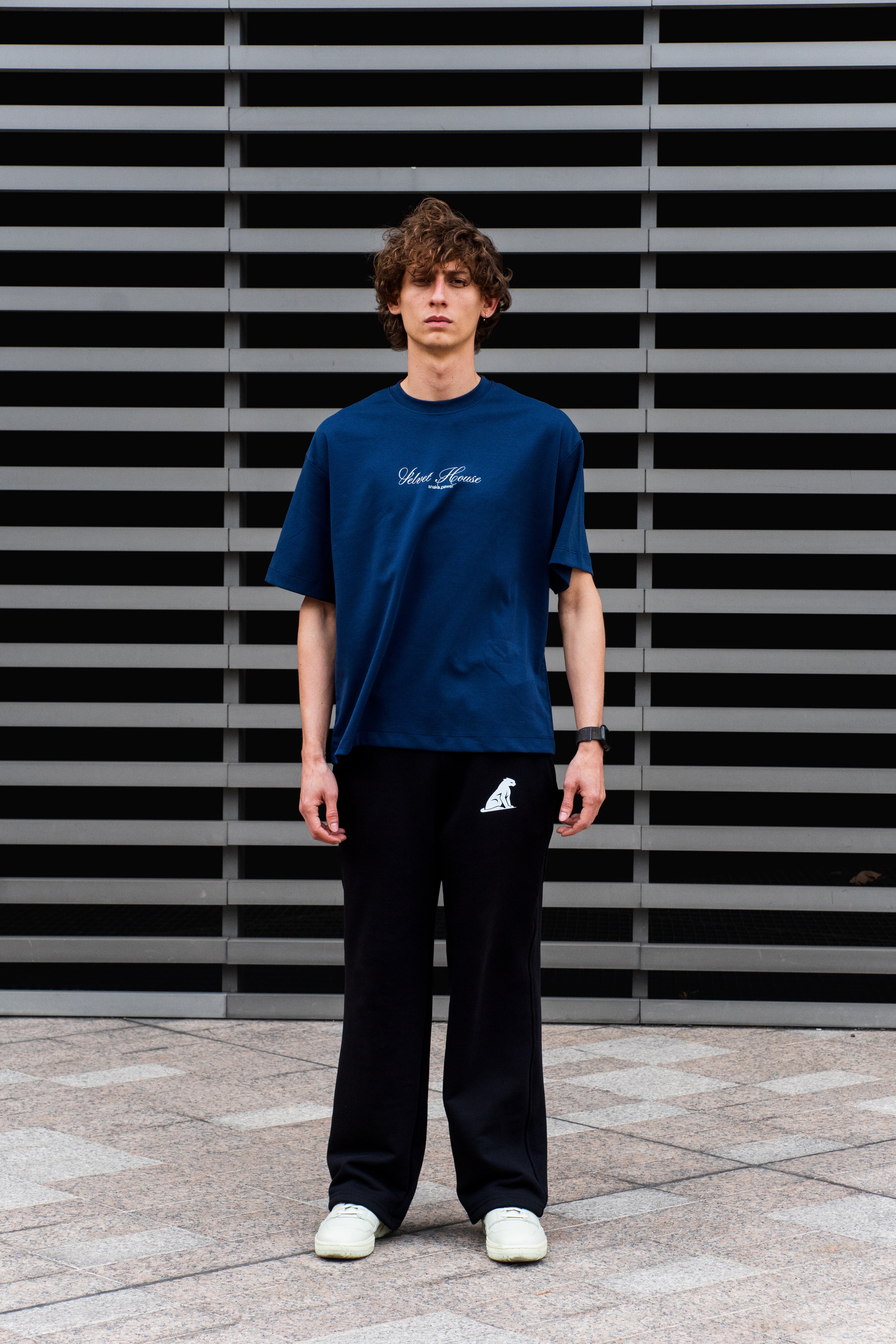 Camiseta Azul Oversize