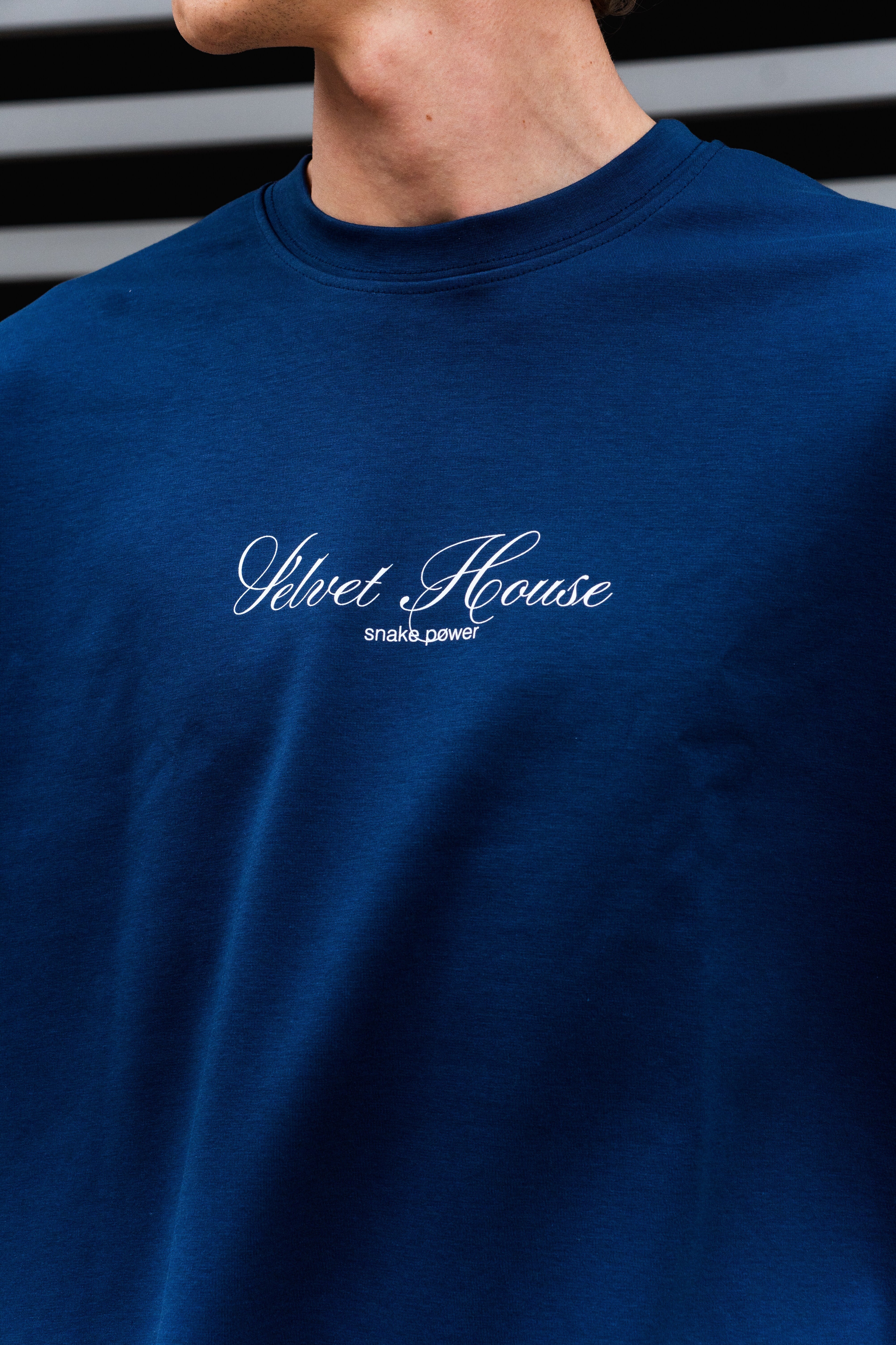 Camiseta Azul Oversize